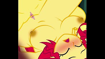Sunset shimmer realiza fantasia sensual e quente