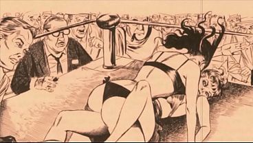 Arte erótica vintage com poses sensuais e detalhes clássicos
